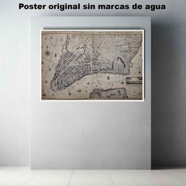 Plan of New York Historia Mapas Antiguos, Plan of New York-El Póster Personalizado, Historia Nuestra