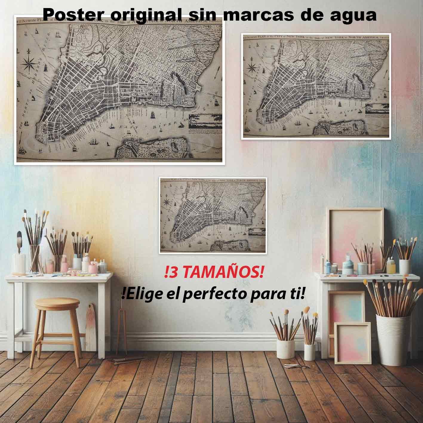 Plan of New York Historia Mapas Antiguos, Plan of New York-El Póster Personalizado, Historia Nuestra