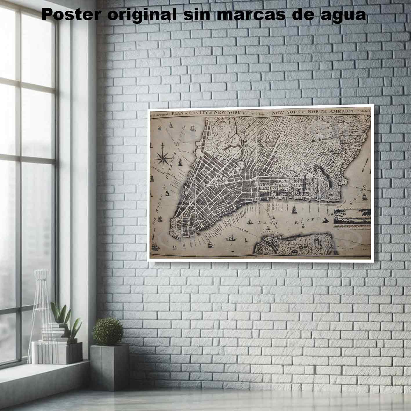 Plan of New York Historia Mapas Antiguos, Plan of New York-El Póster Personalizado, Historia Nuestra