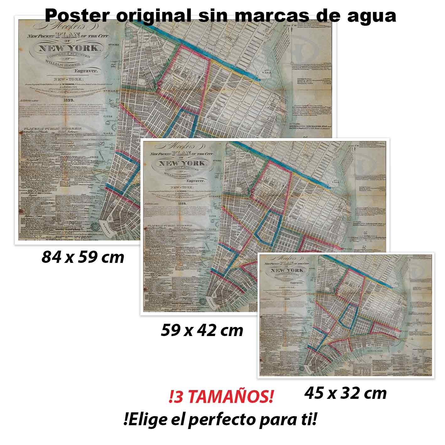 Pocket Plan of New York Historia Mapas Antiguos, Pocket Plan of New York-El Póster Personalizado, Historia Nuestra