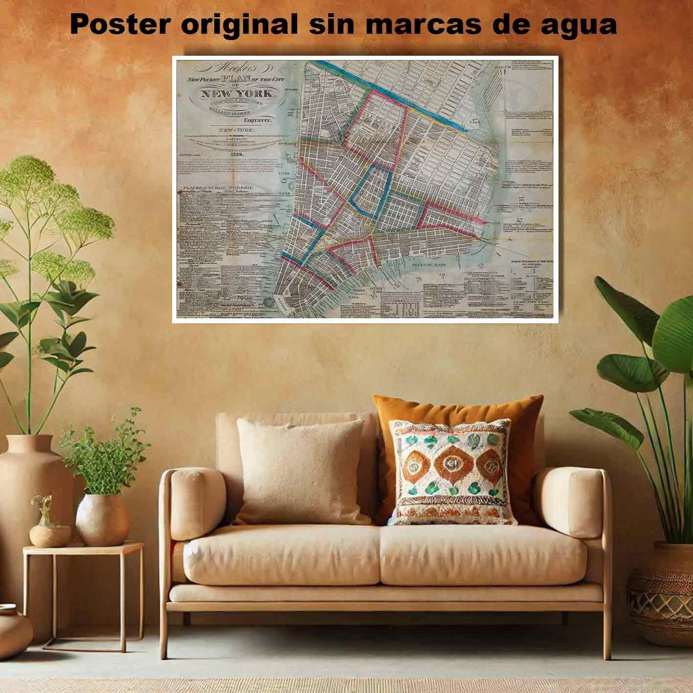 Pocket Plan of New York Historia Mapas Antiguos, Pocket Plan of New York-El Póster Personalizado, Historia Nuestra