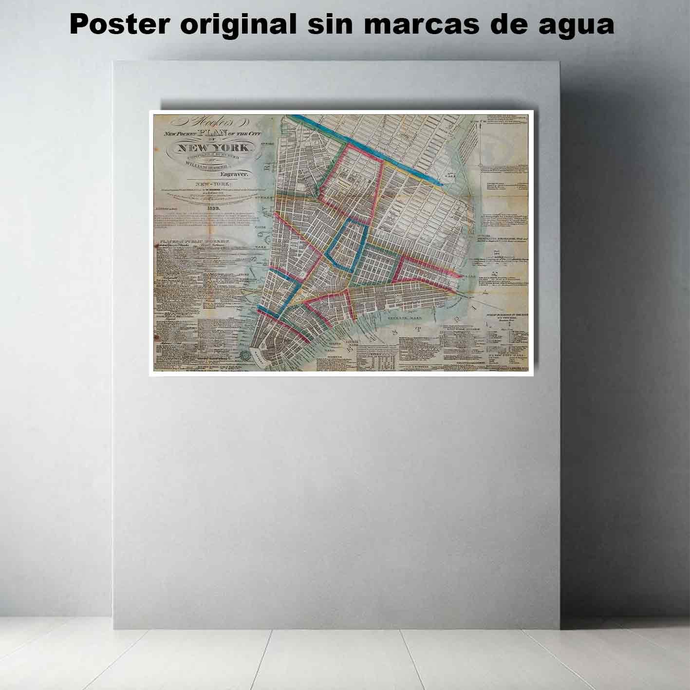 Pocket Plan of New York Historia Mapas Antiguos, Pocket Plan of New York-El Póster Personalizado, Historia Nuestra