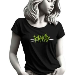 Rancid Musica Negro, Rancid Camiseta mujer manga corta, Historia Nuestra