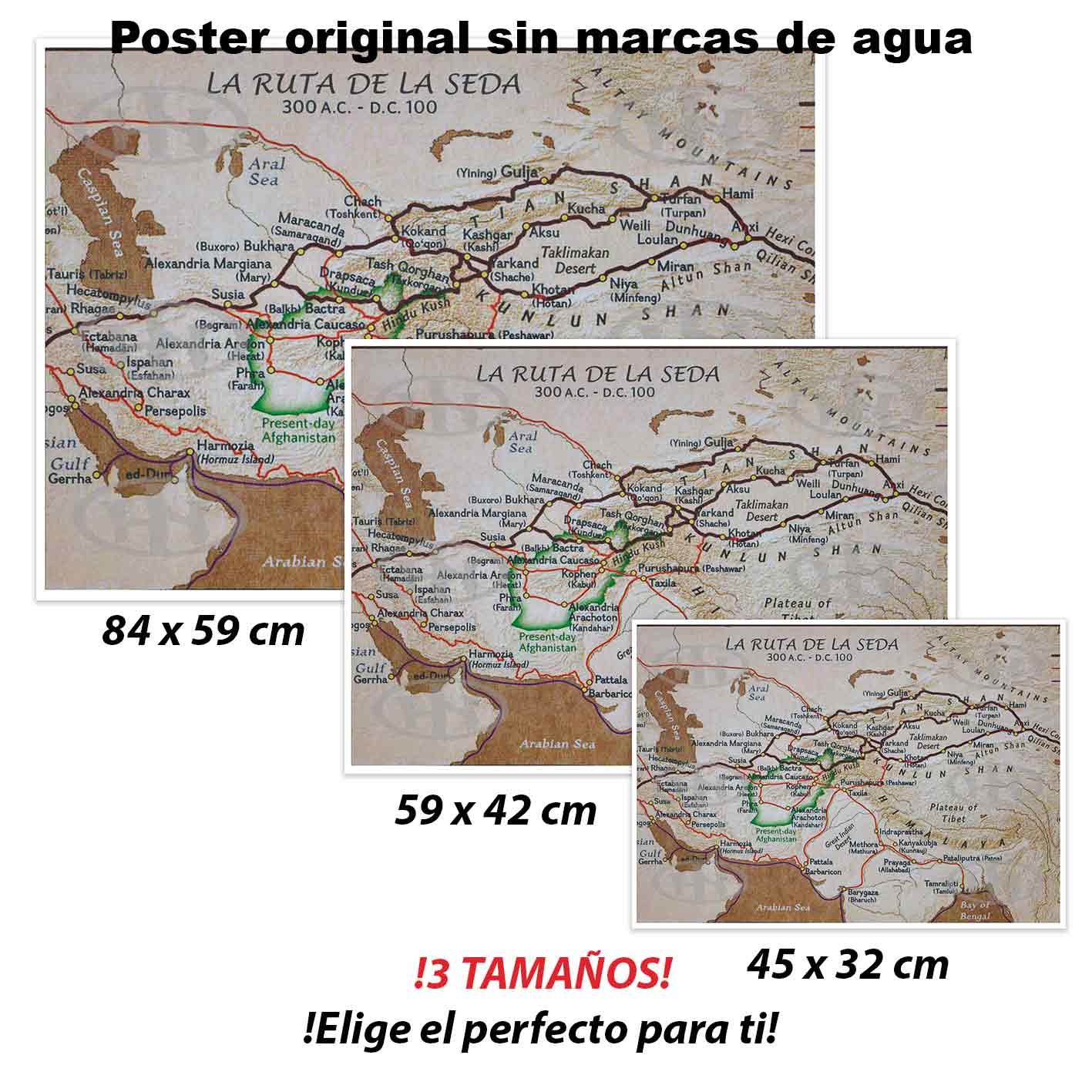 Ruta de la Seda Historia Mapas Antiguos, Ruta de la Seda-El Póster Personalizado, Historia Nuestra