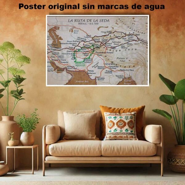 Ruta de la Seda Historia Mapas Antiguos, Ruta de la Seda-El Póster Personalizado, Historia Nuestra