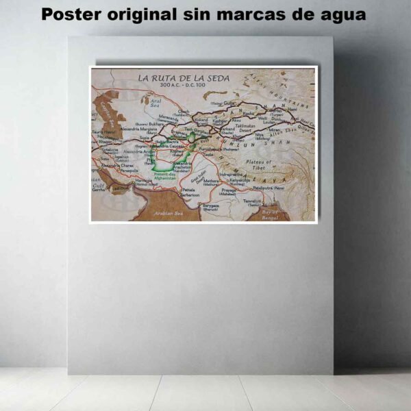 Ruta de la Seda Historia Mapas Antiguos, Ruta de la Seda-El Póster Personalizado, Historia Nuestra