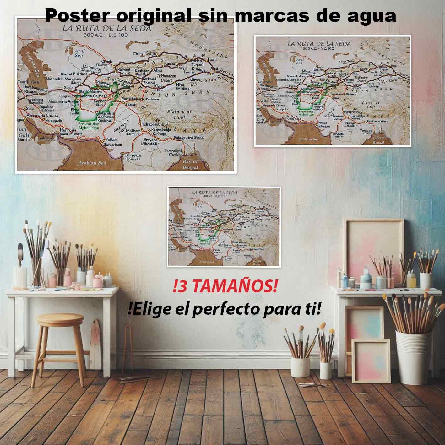 Ruta de la Seda Historia Mapas Antiguos, Ruta de la Seda-El Póster Personalizado, Historia Nuestra