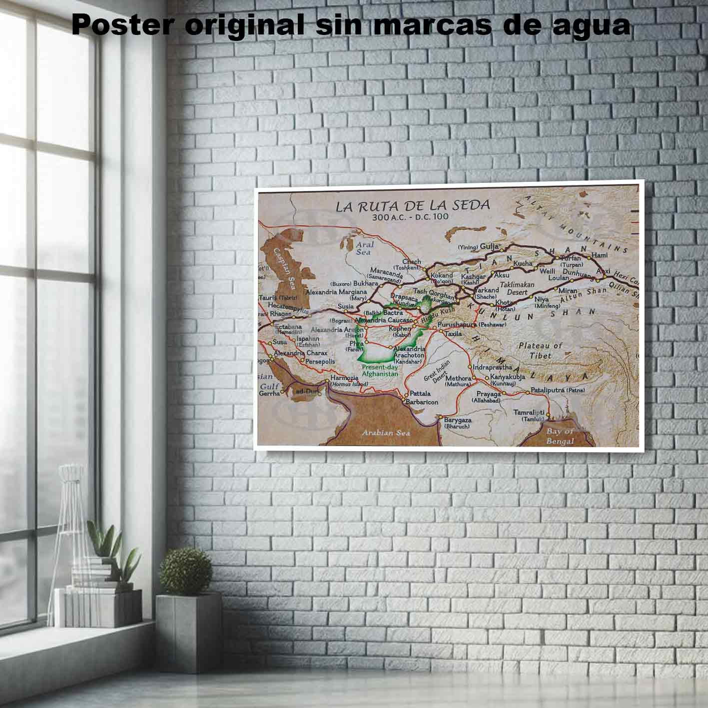 Ruta de la Seda Historia Mapas Antiguos, Ruta de la Seda-El Póster Personalizado, Historia Nuestra