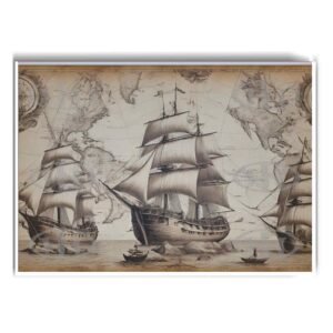 Rutas Maritimas Historia Mapas Antiguos, Rutas Maritimas-El Póster Personalizado, Historia Nuestra