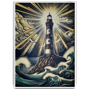 Sailor lighthouse Tatuajes Estilos Poster de Historia, Sailor lighthouse-El Póster Personalizado, Historia Nuestra