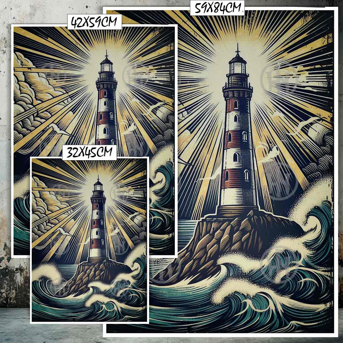 Sailor lighthouse Tatuajes Estilos Poster de Historia, Sailor lighthouse-El Póster Personalizado, Historia Nuestra