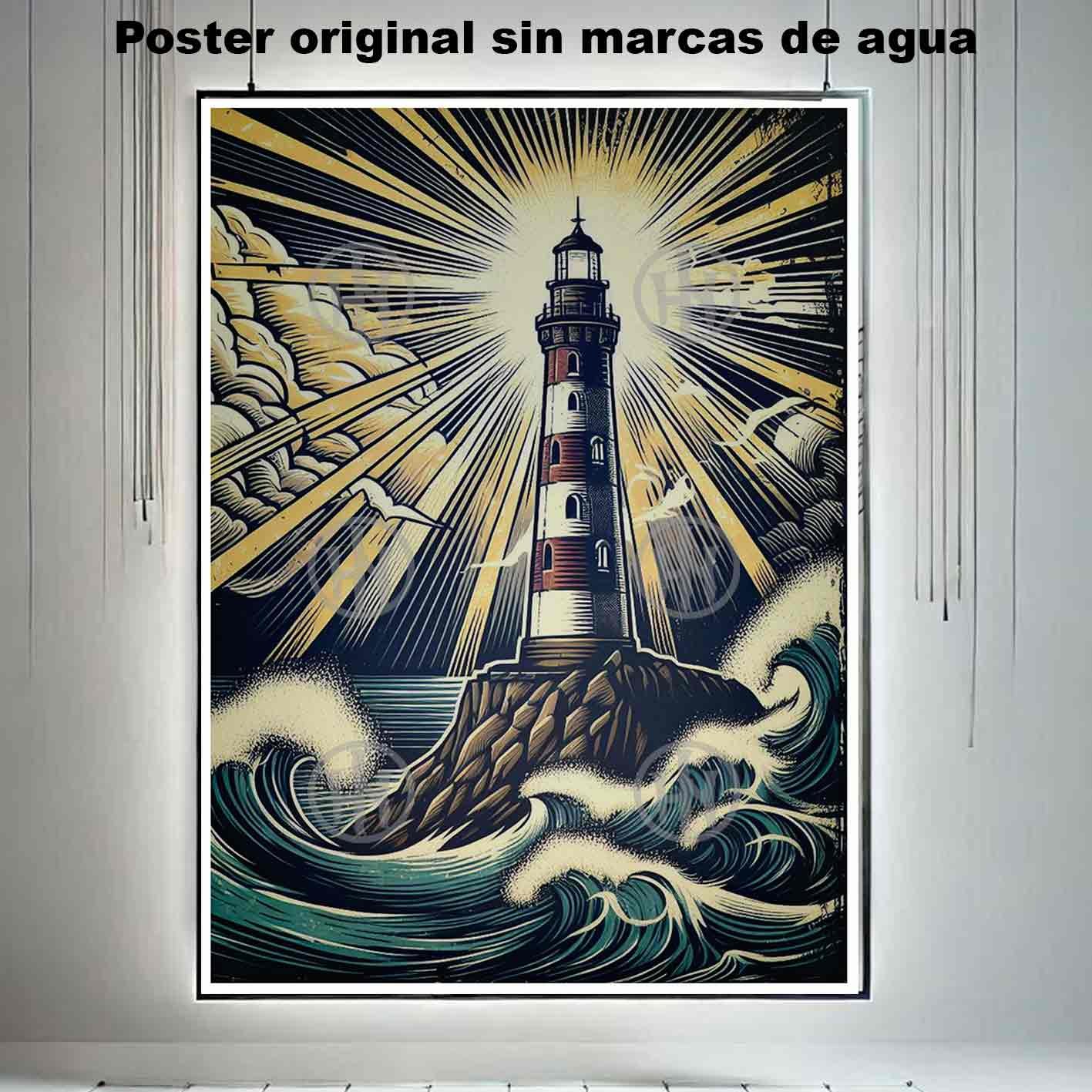 Sailor lighthouse Tatuajes Estilos Poster de Historia, Sailor lighthouse-El Póster Personalizado, Historia Nuestra