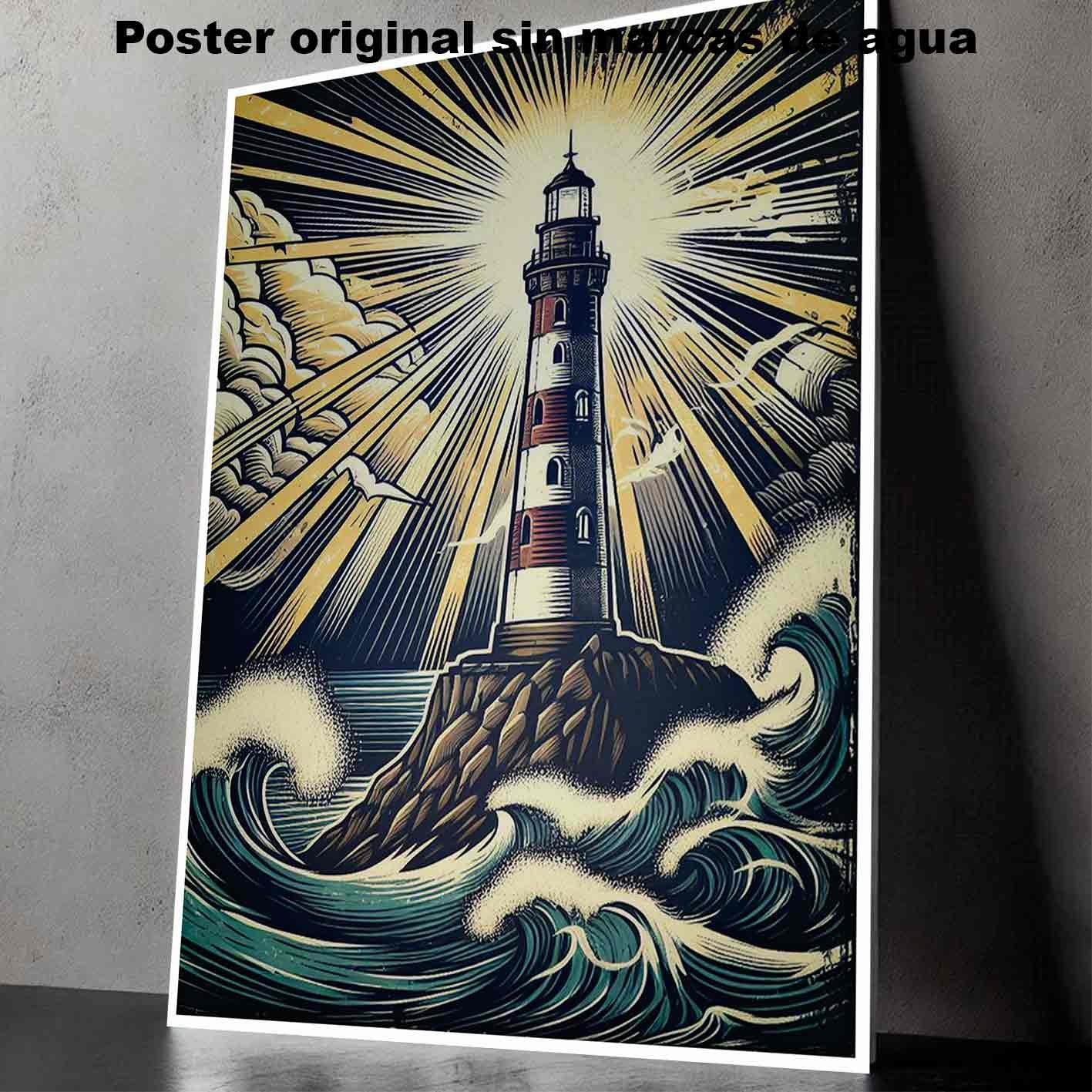 Sailor lighthouse Tatuajes Estilos Poster de Historia, Sailor lighthouse-El Póster Personalizado, Historia Nuestra