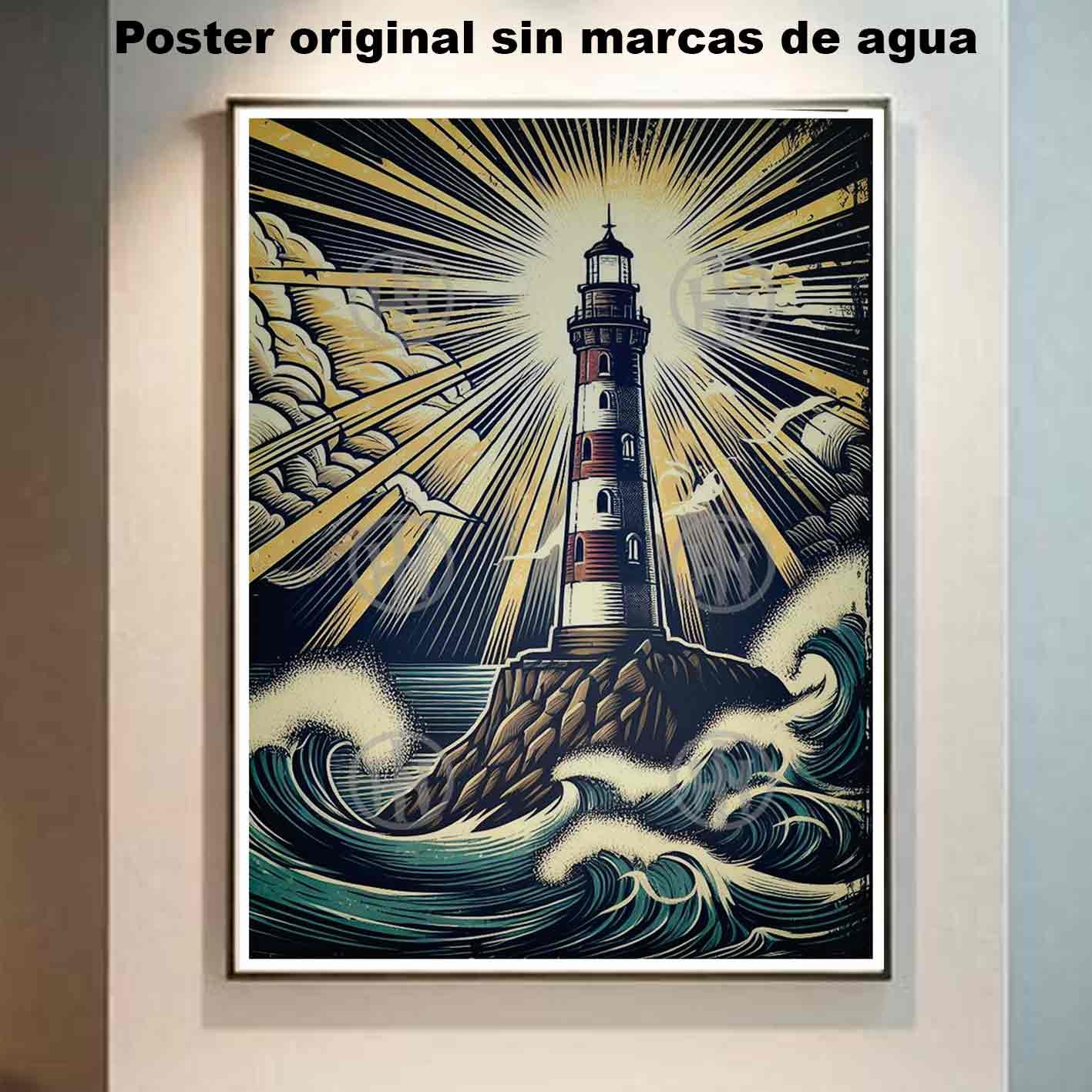Sailor lighthouse Tatuajes Estilos Poster de Historia, Sailor lighthouse-El Póster Personalizado, Historia Nuestra