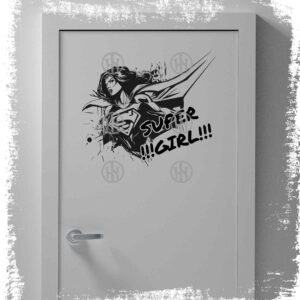 Super girl Super heroes, Adhesivo exclusivo de Super girl, Historia Nuestra