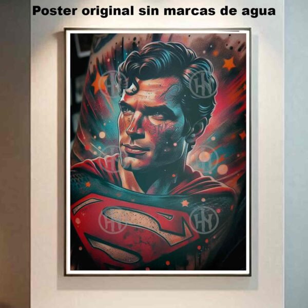 Superman Tatuajes Street Art Poster de Historia Nuest, Superman-El Póster Personalizado, Historia Nuestra