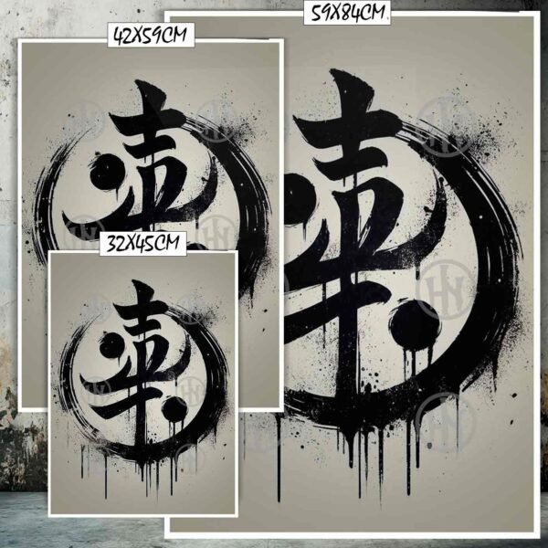 Tao Sumi e Tatuajes Estilos Poster de Historia Nuestr, Tao Sumi-e-El Póster Personalizado, Historia Nuestra