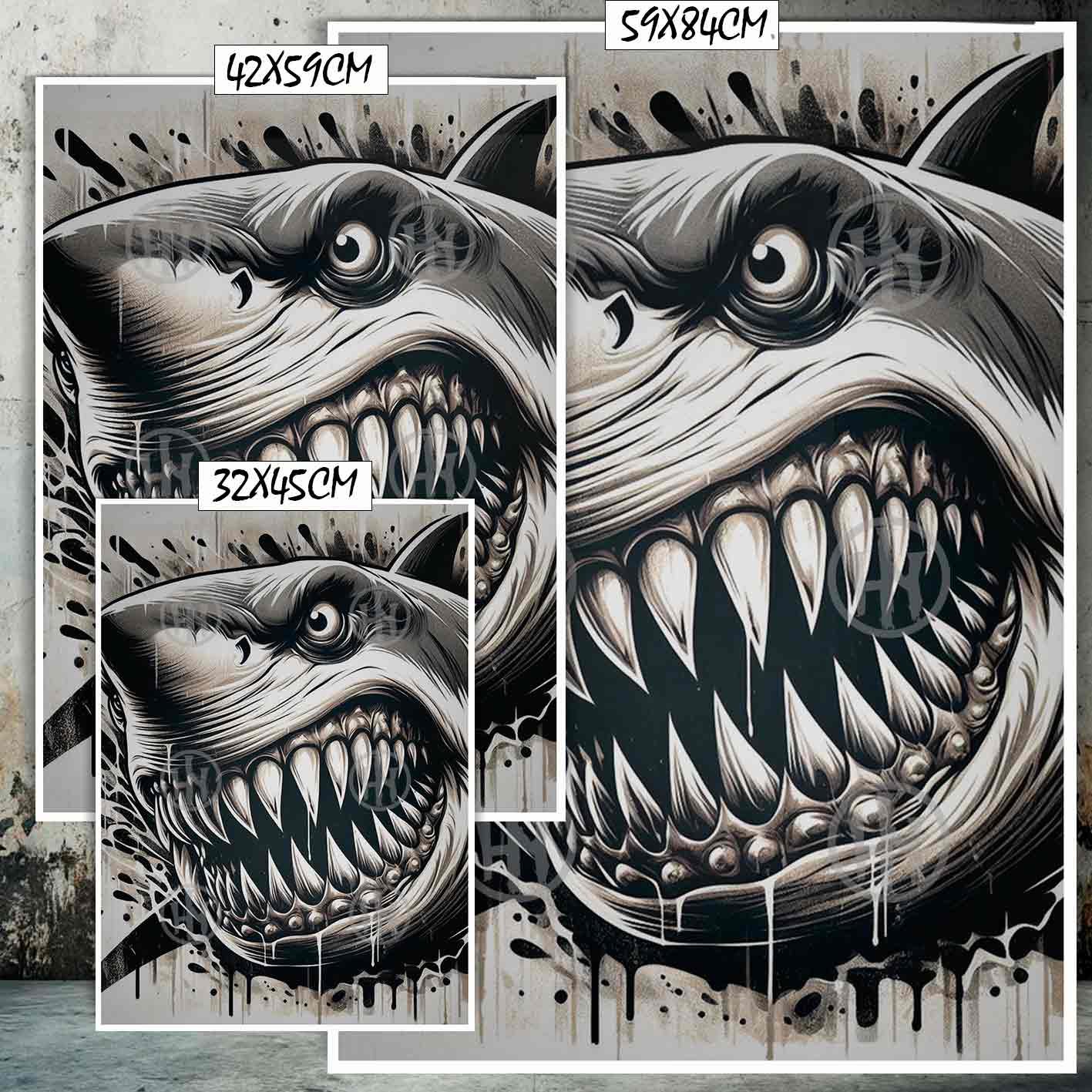 Tiburon Tatuajes Estilos Poster de Historia Nuestra, Tiburon-El Póster Personalizado, Historia Nuestra