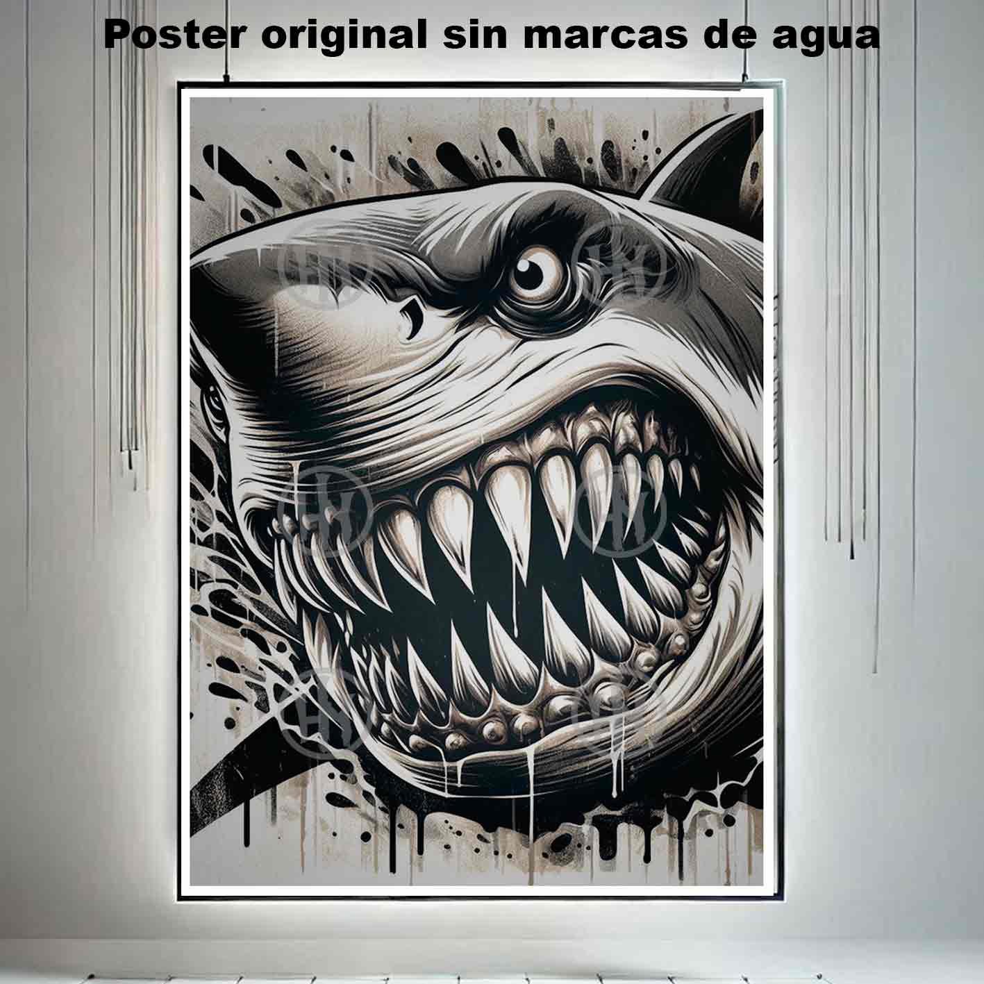 Tiburon Tatuajes Estilos Poster de Historia Nuestra, Tiburon-El Póster Personalizado, Historia Nuestra