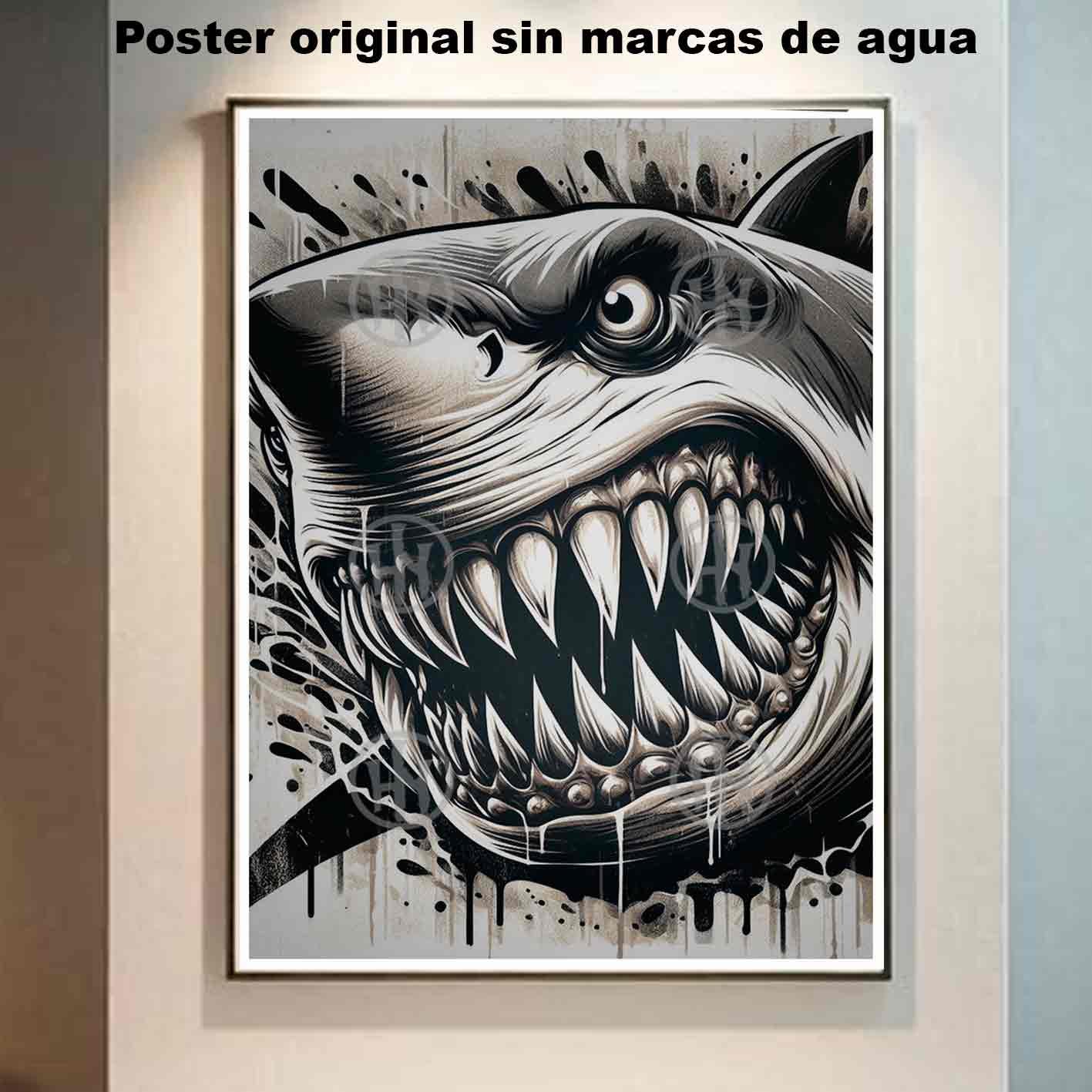 Tiburon Tatuajes Estilos Poster de Historia Nuestra, Tiburon-El Póster Personalizado, Historia Nuestra