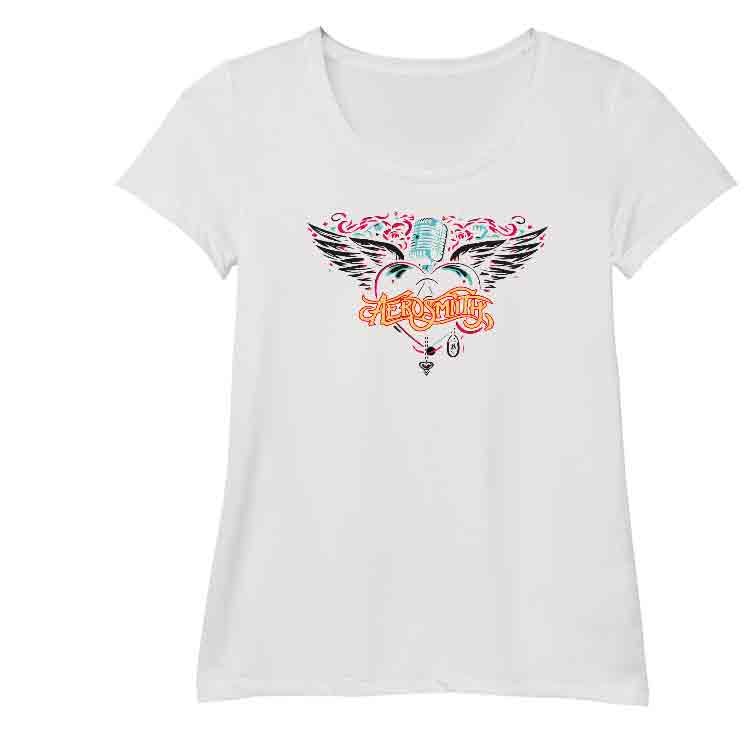 Aerosmith Camiseta O-Neck - Blanco, S | | Historia Nuestra | Historia Nuestra