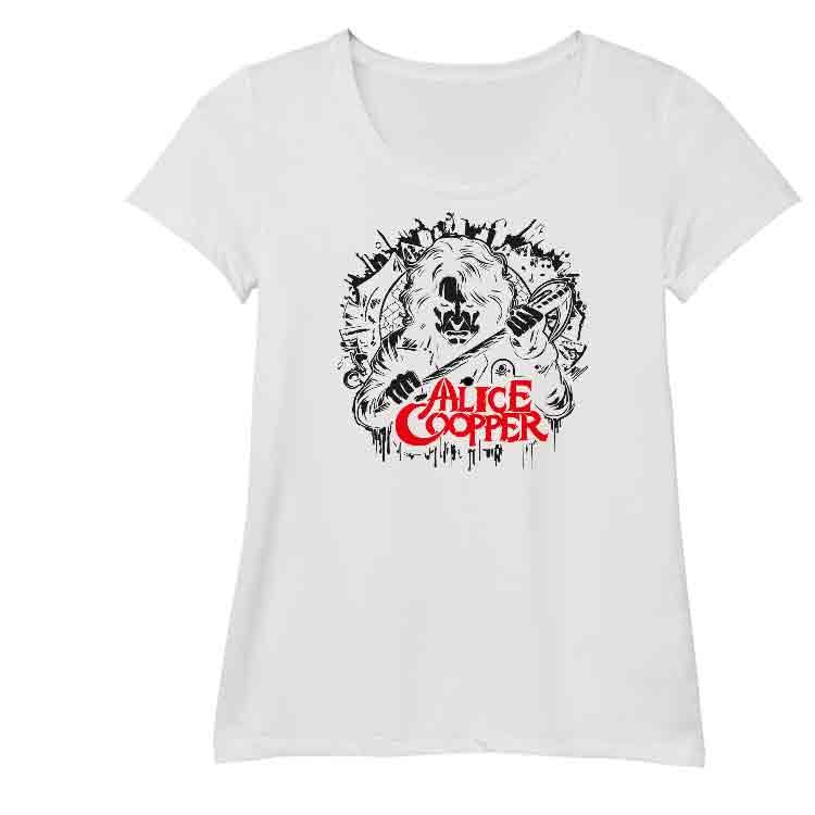 Alice Coopper Camiseta O-Neck - Blanco, S | | Historia Nuestra | Historia Nuestra
