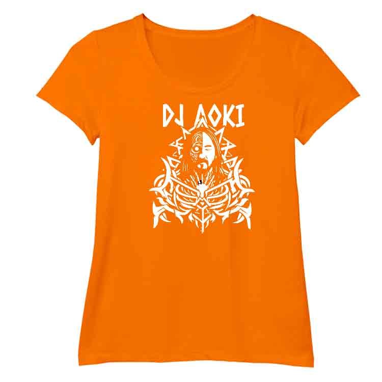 Dj Aoki Camiseta O-Neck - Naranja, S | | Historia Nuestra | Historia Nuestra