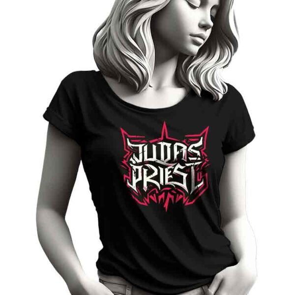 Camiseta clásica entallada mujer Judas Priest, Camiseta clásica entallada mujer Moderna Judas PriestCamisetas Historia Nuestra, Camiseta clásica entallada mujer urbana Judas Priest, Camiseta entallada mujer loca Judas Priest, Judas Priest Camiseta | Historia Nuestra