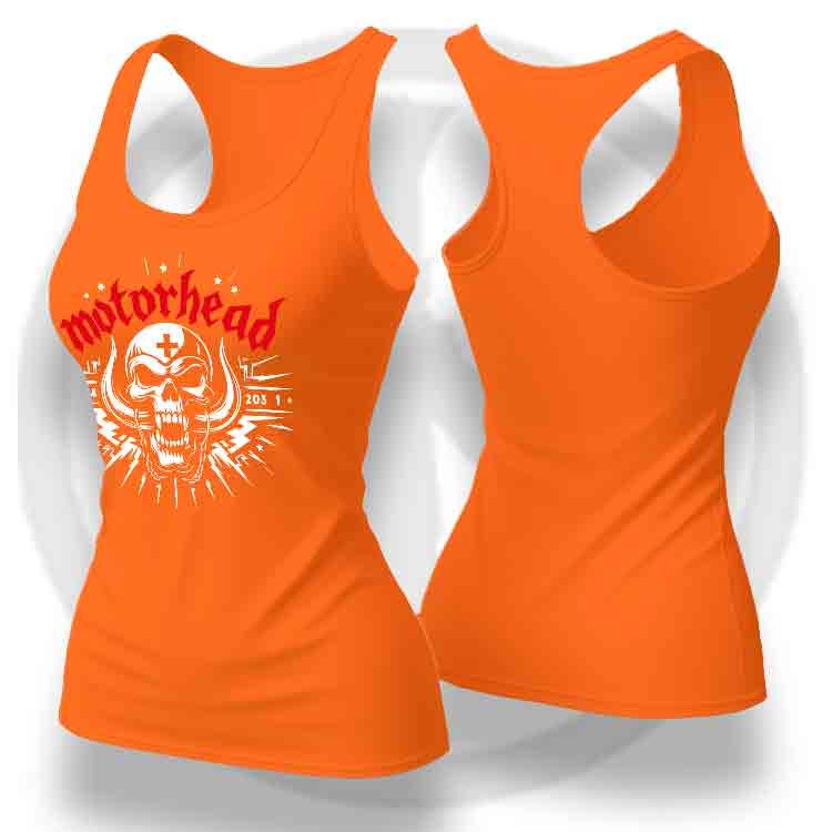 MotorHead Camiseta Tanktop - Naranja, S | | Historia Nuestra | Historia Nuestra