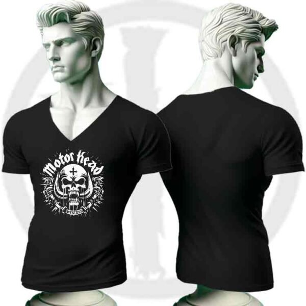 Camiseta cuello en V Hombre MotorHead, Camiseta cuello en V loca MotorHead, Camiseta cuello en V Moderna MotorHeadCamisetas Historia Nuestra, Camiseta cuello en V Unisex MotorHead, Camiseta cuello en V urbana MotorHead, MotorHead Camiseta | Historia Nuestra