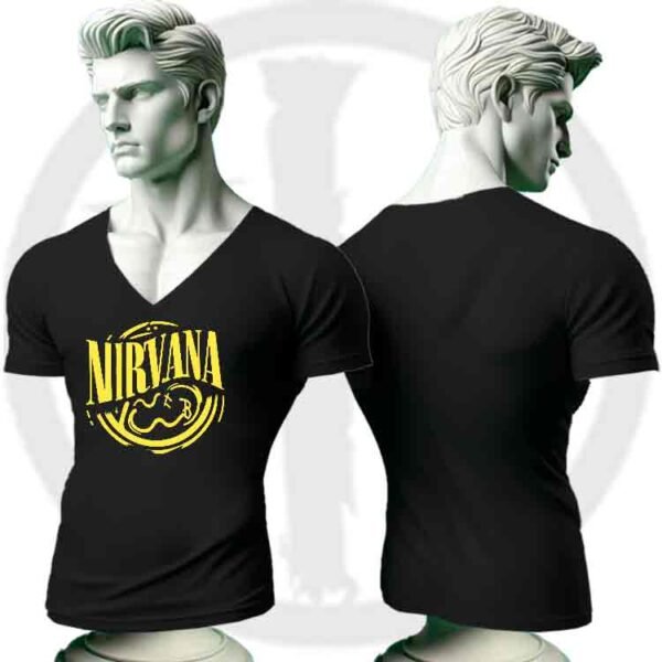 Camiseta cuello en V Hombre Nirvana, Camiseta cuello en V loca Nirvana, Camiseta cuello en V Moderna NirvanaCamisetas Historia Nuestra, Camiseta cuello en V Unisex Nirvana, Camiseta cuello en V urbana Nirvana, Nirvana Camiseta | Historia Nuestra