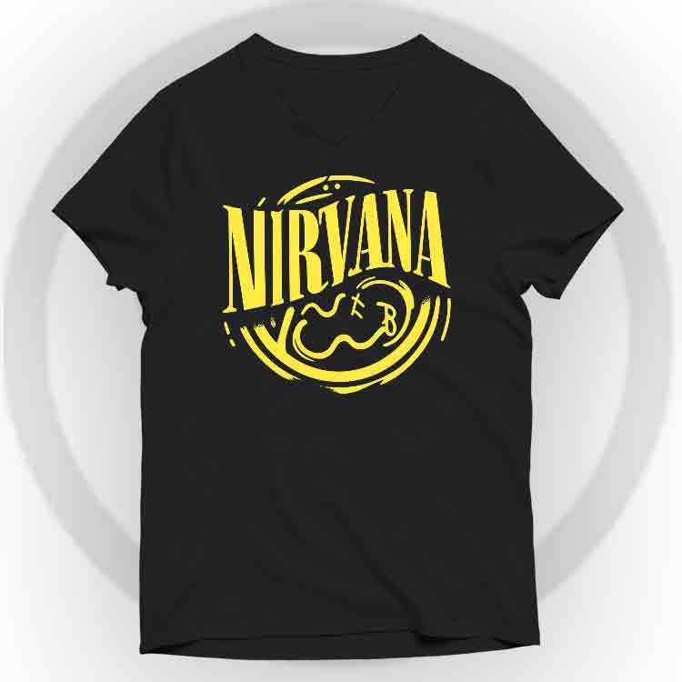 Nirvana Camiseta V-Neck - Negro, S | | Historia Nuestra | Historia Nuestra
