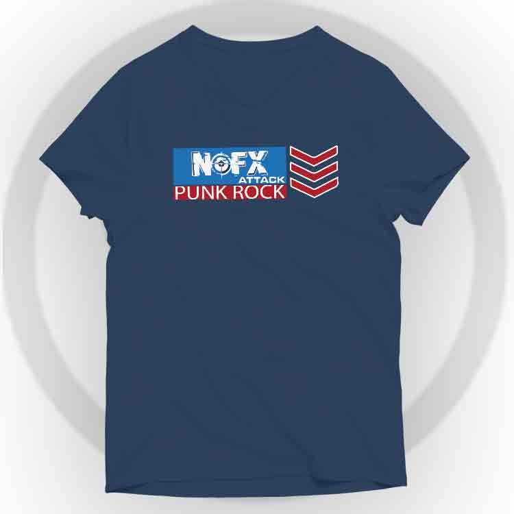 Nofx Camiseta V-Neck - Azul marino, S | | Historia Nuestra | Historia Nuestra