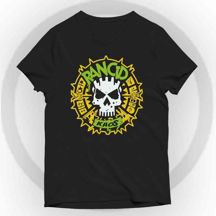 Rancid Camiseta V-Neck - Negro, S | | Historia Nuestra | Historia Nuestra