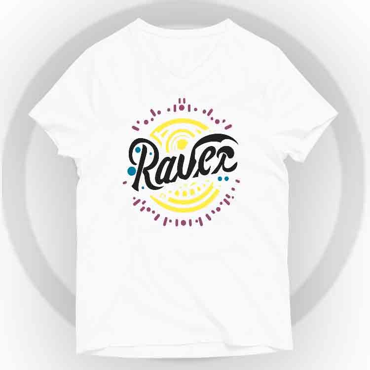 Raver Camiseta V-Neck - Blanco, S | | Historia Nuestra | Historia Nuestra