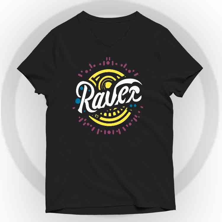 Raver Camiseta V-Neck - Negro, S | | Historia Nuestra | Historia Nuestra