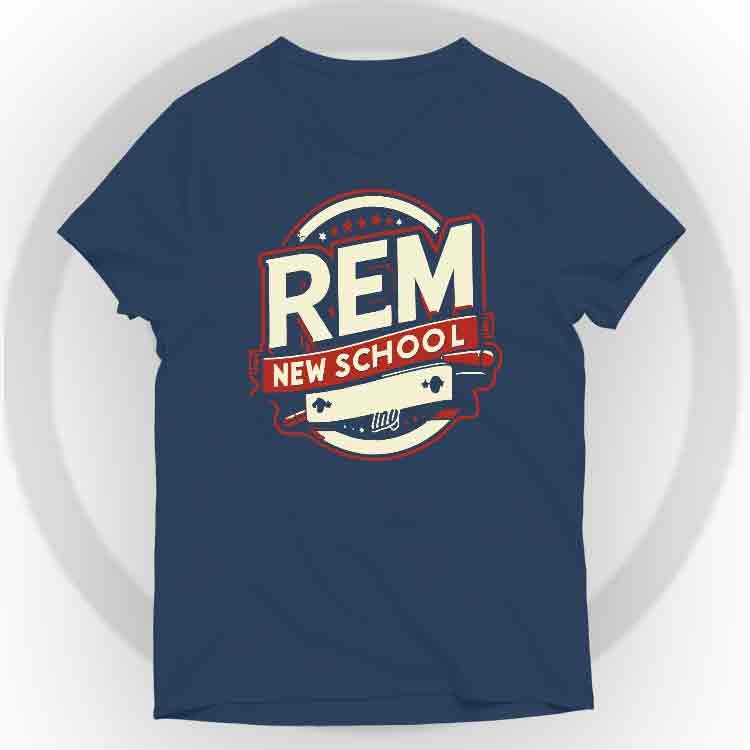 Rem Camiseta V-Neck - Azul marino, S | | Historia Nuestra | Historia Nuestra
