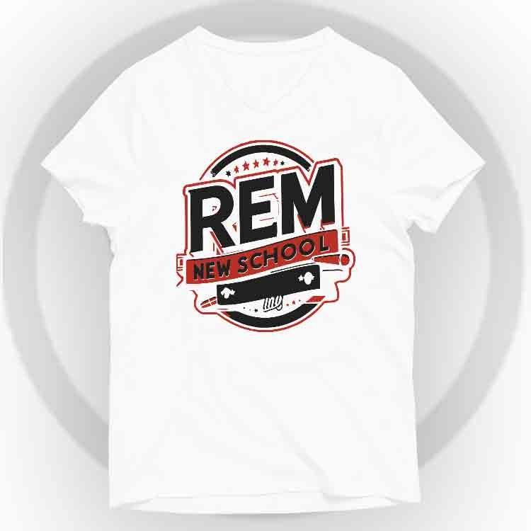 Rem Camiseta V-Neck - Blanco, S | | Historia Nuestra | Historia Nuestra