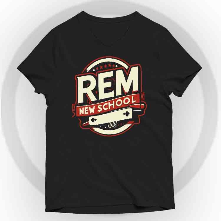 Rem Camiseta V-Neck - Negro, S | | Historia Nuestra | Historia Nuestra