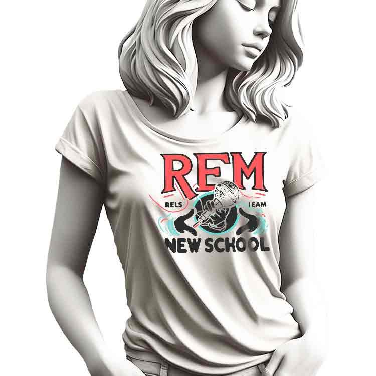 Rem - Camiseta Mujer clasica cuello redondo, manga corta