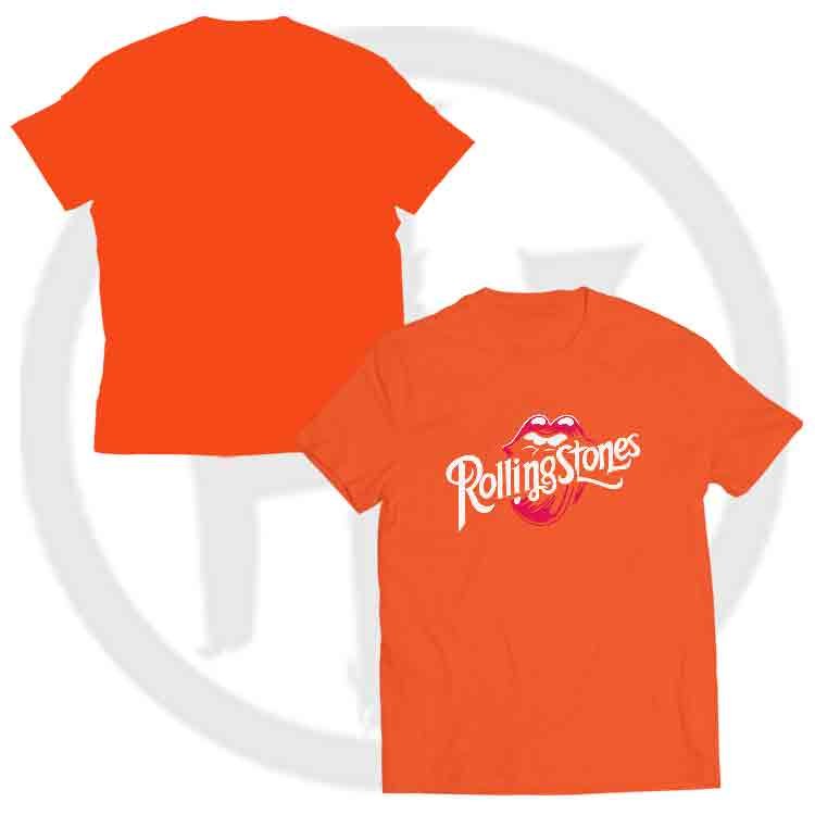 Rolling Stones Camiseta O-Neck - Naranja, S | | Historia Nuestra | Historia Nuestra