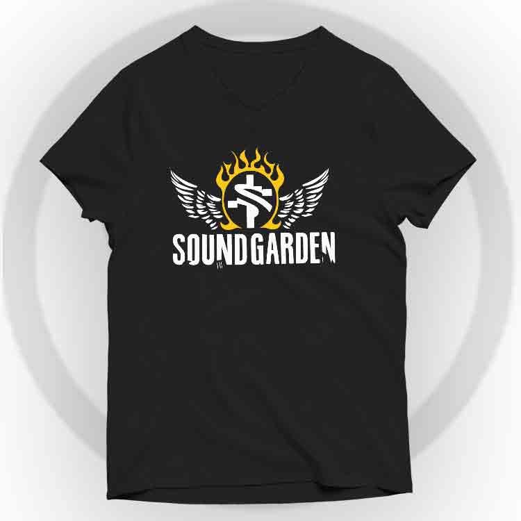 Sound Garden Camiseta V-Neck - Negro, S | | Historia Nuestra | Historia Nuestra