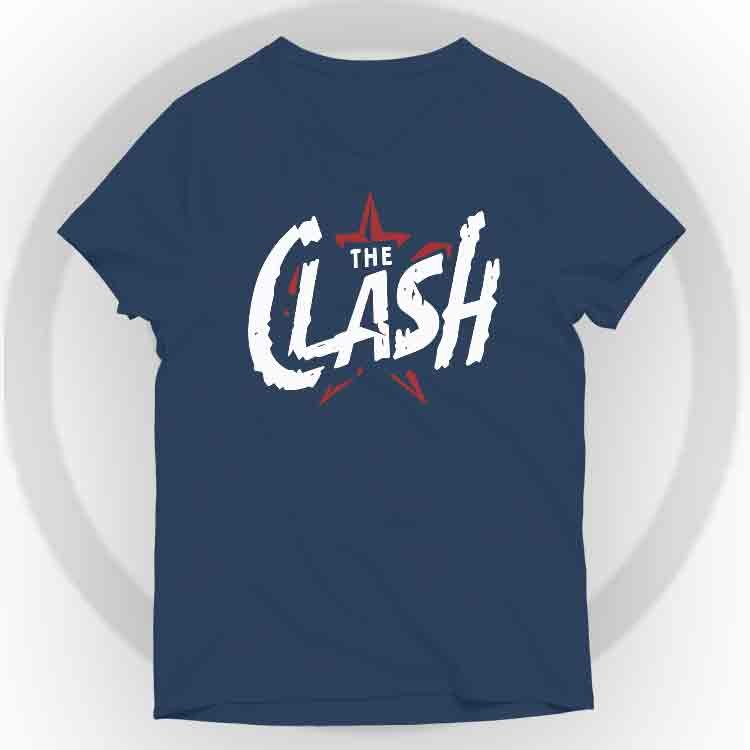The Clash Camiseta V-Neck - Azul marino, S | | Historia Nuestra | Historia Nuestra