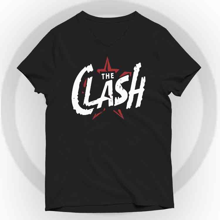 The Clash Camiseta V-Neck - Negro, S | | Historia Nuestra | Historia Nuestra
