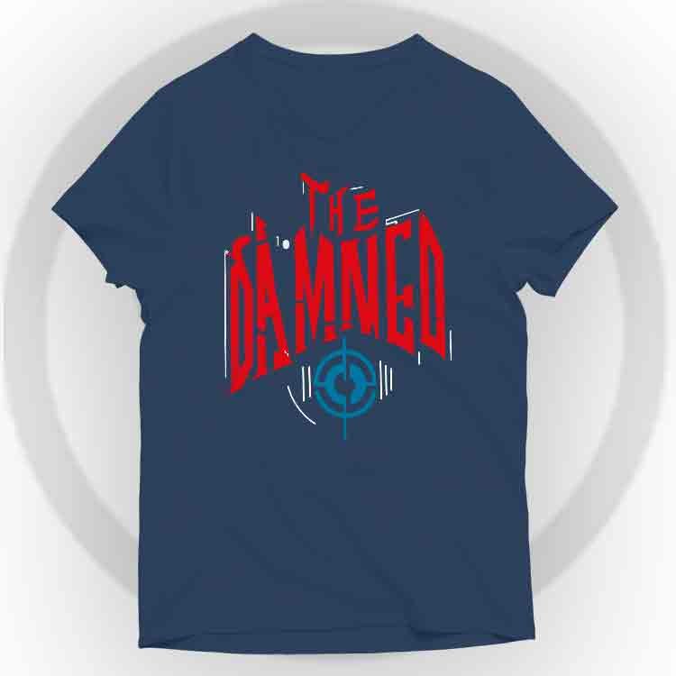 The Damned Camiseta V-Neck - Azul marino, S | | Historia Nuestra | Historia Nuestra