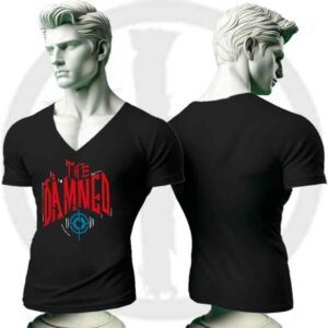 Camiseta cuello en V Hombre The Damned, Camiseta cuello en V loca The Damned, Camiseta cuello en V Moderna The DamnedCamisetas Historia Nuestra, Camiseta cuello en V Unisex The Damned, Camiseta cuello en V urbana The Damned, The Damned Camiseta | Historia Nuestra