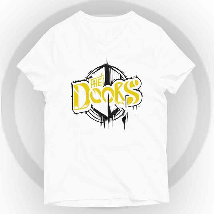 The Doors Camiseta V-Neck - Blanco, S | | Historia Nuestra | Historia Nuestra