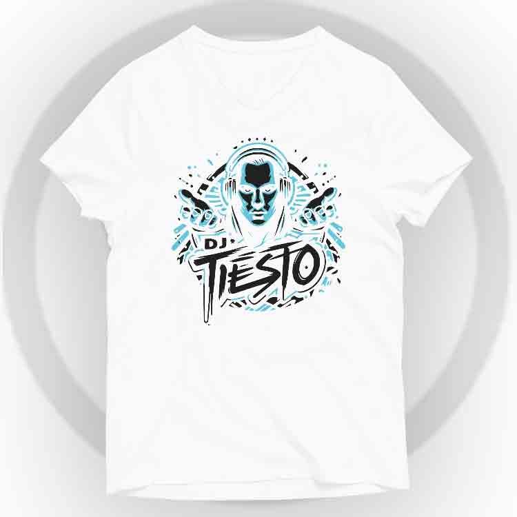 Tiesto Camiseta V-Neck - Blanco, S | | Historia Nuestra | Historia Nuestra