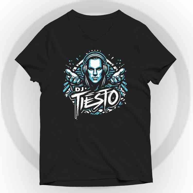 Tiesto Camiseta V-Neck - Negro, S | | Historia Nuestra | Historia Nuestra