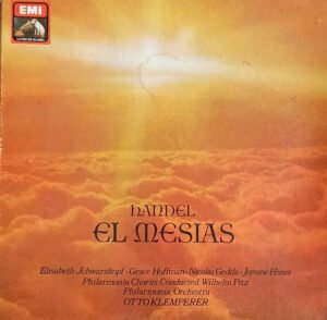 El Mesias-Georg Friedrich Händel, Elisabeth Schwarzkopf, Nicolai Gedda, Jerome Hines, Philharmonia Chorus, Philharmonia Orchestra, Otto Klemperer-3xLP